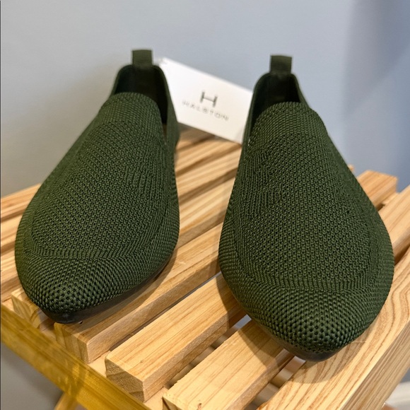 HP🌈 BNWT! H Halston Olive Green Fabric Women’s Loafers HH - Deniero Size 7 - Picture 4 of 13